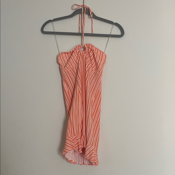 Speechless Orange Striped Mini Dress - Picture 1 of 4